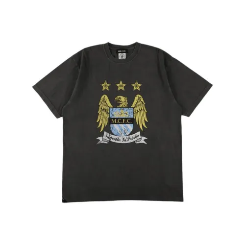 WIND AND SEA Manchester City Football Club, Коллаборация, Черный, Унисекс, T-рубашки