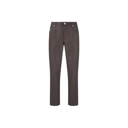 BRUNELLO CUCINELLI Коричневый Мужской Повседневный Брюки