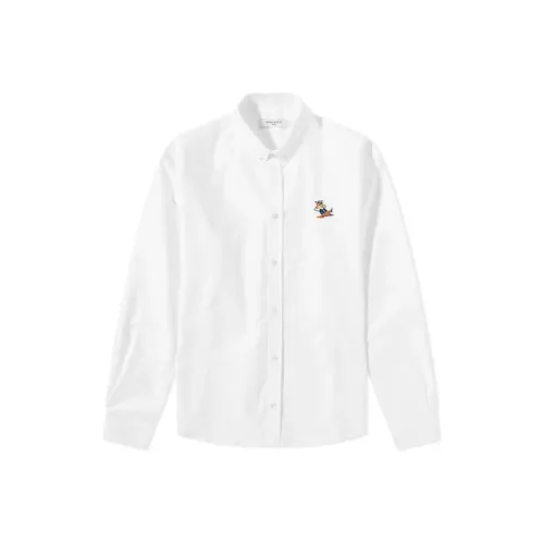 Maison Kitsune Белые Мужские Рубашки