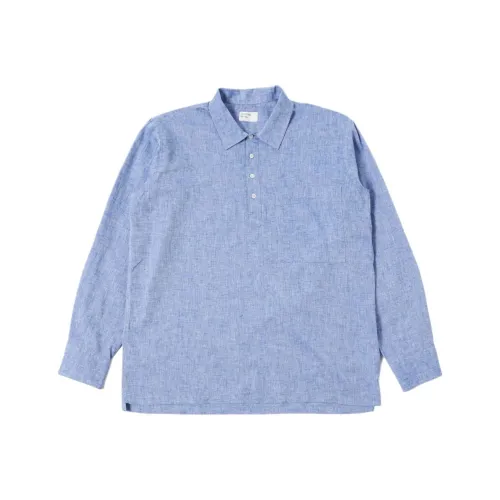 Universal Works Мужские Синие Рубашки