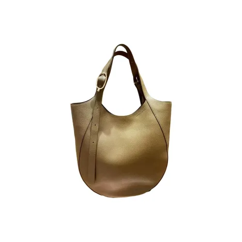 LONGCHAMP Le Foulonné Коровья кожа Тоут Сумка Сумка для покупок Сумка на плечо Экстра-большая Женская Мускатный орех