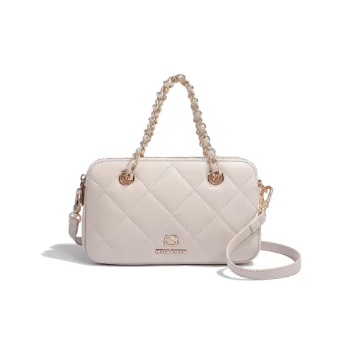 Sanrio Hello Kitty PU (полиуретан) Сумка через плечо Подмышечная Сумка на плечо Женская Экрю Светло-синий Черный