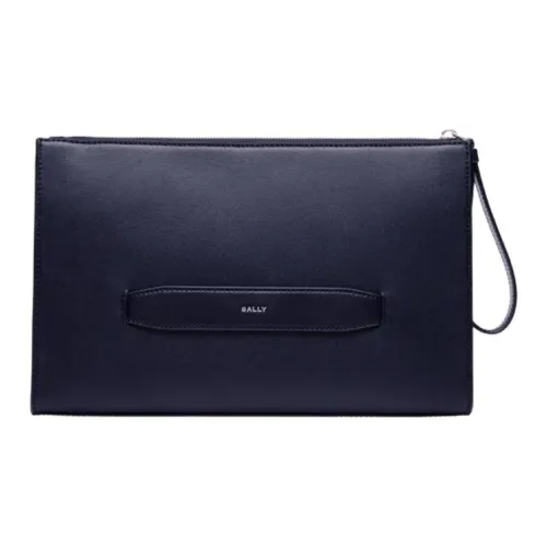 BALLY Клатч из коровьей кожи мужской темно-синий