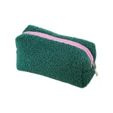 Плюшевый флис травяного зеленого цвета