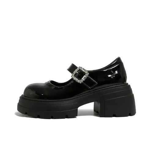 Magelly Платформа Mary Jane Туфли 7CM Женские Черные