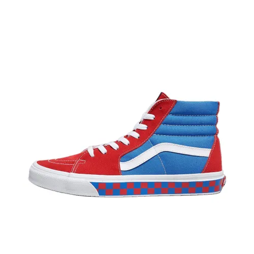Vans Sk8 HI Высокие Кроссовки для Скейтбординга Унисекс Красные Синие