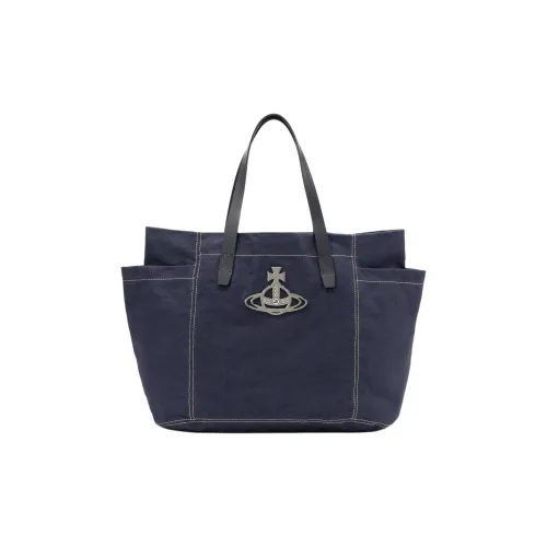 Vivienne Westwood Коровья кожа Тоут Сумка Сумка для покупок Сумка Женская Синяя