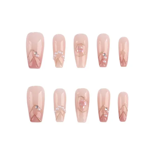 BDQC Мягкий Pure Elegance Brightening False Nail 25mm False Nail Средний LADDER Мягкий Градиентный