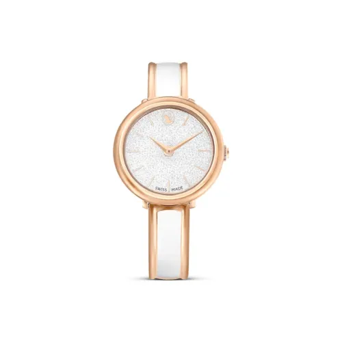 Swarovski CRYSTALLINE BANGLE Collection Наручные часы Кварцевый механизм Металлический ремешок Белый циферблат Унисекс