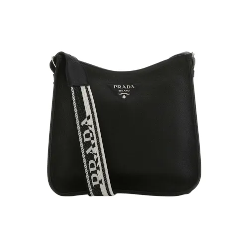 PRADA Сумка через плечо из кожи женская черная