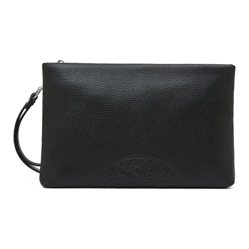 Old Man's Head Коровья кожа Клатч Стандартный Мужской Черный