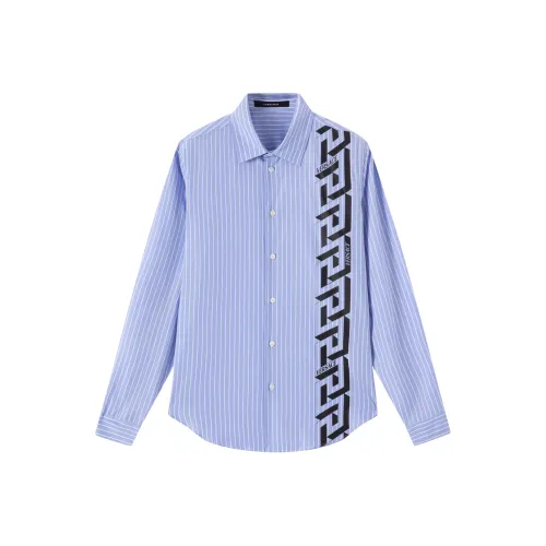 VERSACE Мужские Синие Рубашки