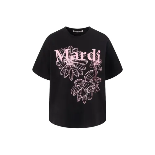 MARDI MERCREDI Three Flowers Collection SS25 T-Shirt Женская Корейский стиль