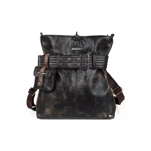 Kenghua Village ПУ (полиуретан) Сумка через плечо Сумка Обычная Женская Коричневая