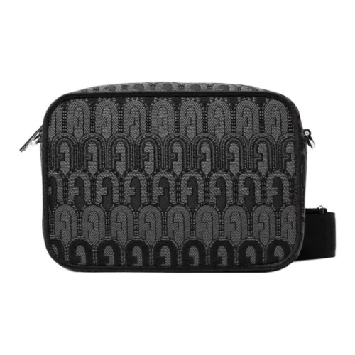 Furla Real Жаккардовая ткань Сумка через плечо Сумка на плечо Мини Женская Черная Многоцветная