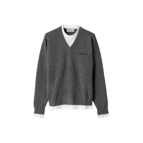 MIU MIU Сланцево-серый женский свитер