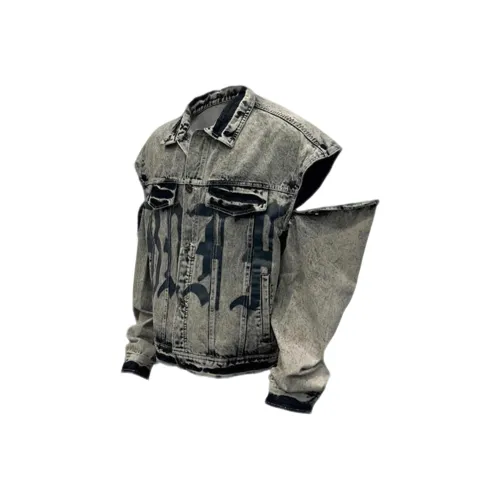 UNA RETA Серый Унисекс Джинсовые куртки