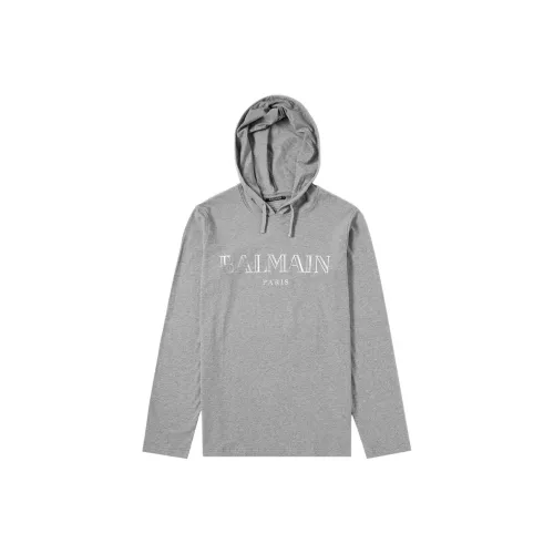 BALMAIN Серый Мужской Свитшот