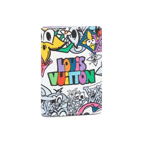 LOUIS VUITTON Pocket Organizer Покрытый холст с кожаными вставками цветовая гамма кошелек мужской многоцветный