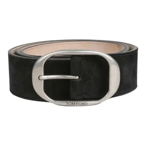 TF Замша Кожаные ремни Мужской Черный 4CM