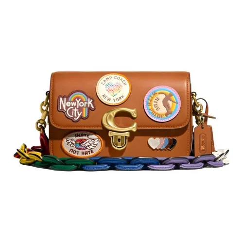 COACH Studio Кожа Плечевой ремень Сумка Стандартная Женская Коричневая