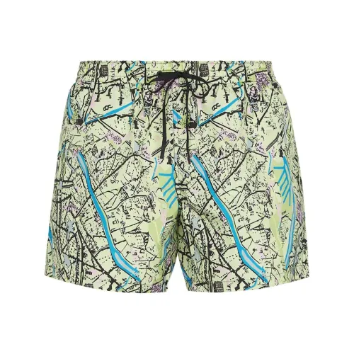 FENDI Зеленые Мужские Пляжные Шорты