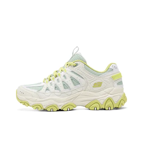 Skechers На открытом воздухе Низкий Топ Повседневный Женский Белый Зеленый