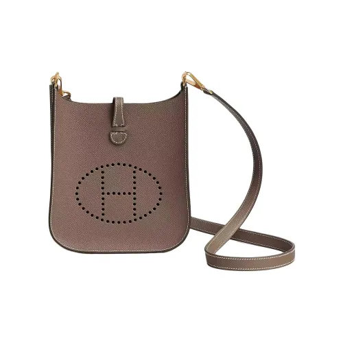 HERMES Evelyne Epsom Телячья кожа Сумка через плечо Сумка на плечо Женская 18 этуп слоново-серый