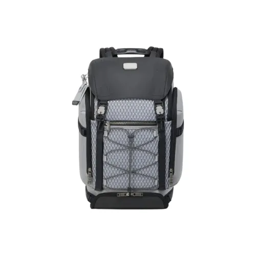 TUMI Nylon Рюкзак Мужской Серый Синий Сетка