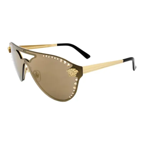VERSACE Металл Aviator Солнцезащитные очки Женские Золотые
