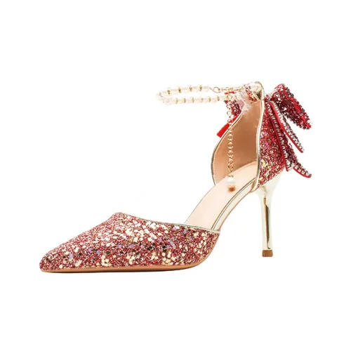 Zubumei Узкий каблук Высокие каблуки Женские Красный