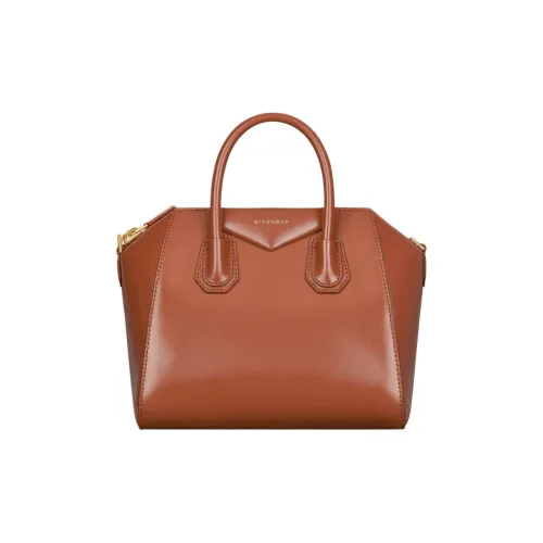 Givenchy Antigona Lock Телячья кожа Сумка Маленькая Женская Карамельный Коричневый
