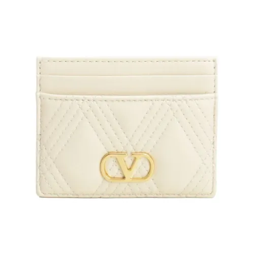 Valentino Garavani Эластан Картхолдер Женский Кремовый Белый