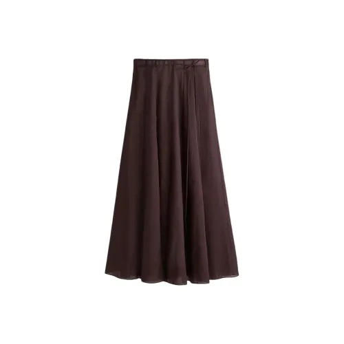 H&M Бургунди Женские Повседневные Длинные Юбки