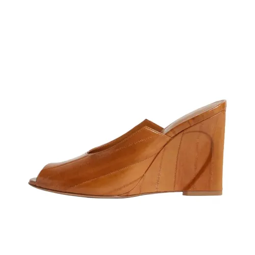 FENDI Arco Шлепанцы 9,5 см Женские Коричневый