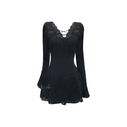 ABBY GODDESS Осенний длинный платье с длинными рукавами женское