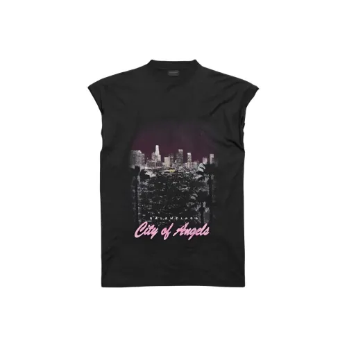 Balenciaga Выцветший Черный Мужские Майки