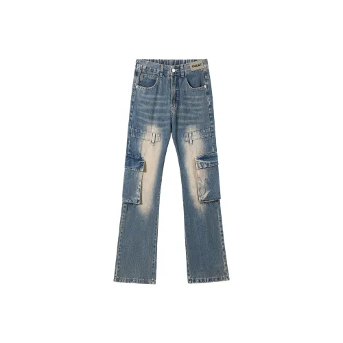 TSMLXLT Синий Унисекс Джинсы