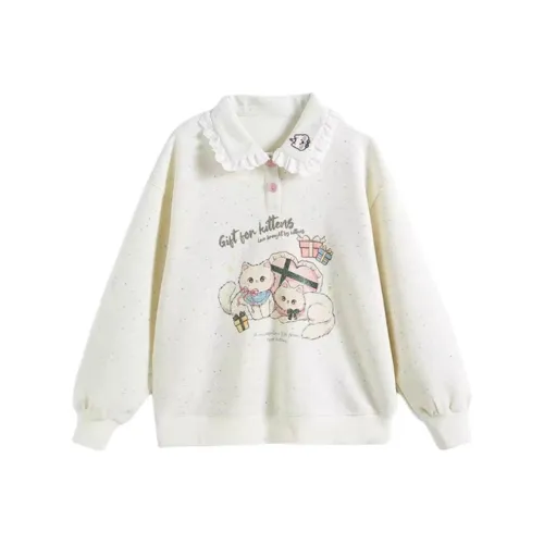 IUNOP Белый Женский Свитшот