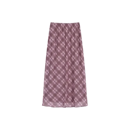 KYKW Pink Purple Women's Casual Long Skirts KYKW Розовый Фиолетовый Женские Повседневные Длинные Юбки