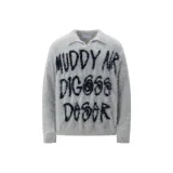 Серые буквы жаккард