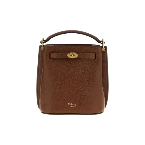 Mulberry Hammered Текстура Телячья кожа Ведрообразная Сумка Мини Женская Коричневая