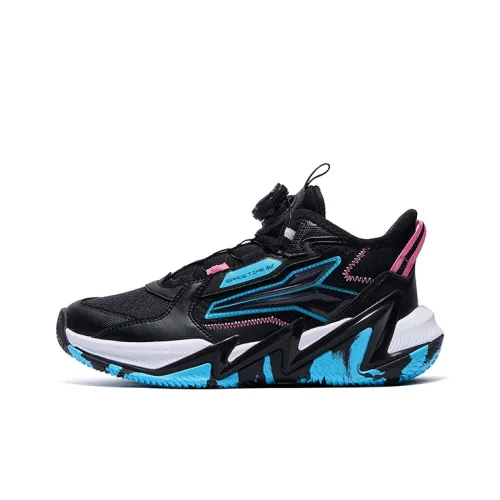 361°KIDS Устойчивый к истиранию Легкий Амортизация Детские Баскетбольные кроссовки Черный Синий Подростки