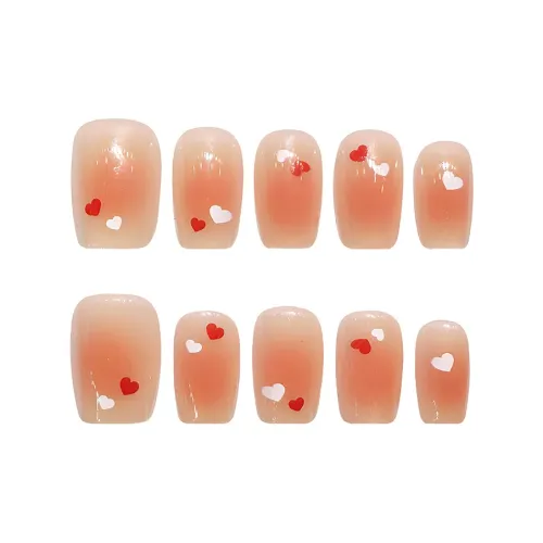 BDQC Румяна Blending Sweetheart Осветляющий Короткий Ногти Премиум Feel 20 мм Фальшивые Ногти Короткий ЛЕДЕР Апельсин Румяна Стойкий Милый