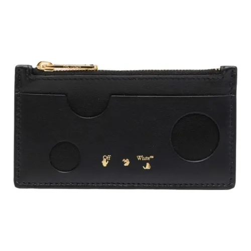 OFF Белый Burrow Кожа Монетница Женская Черная