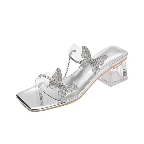 MADALLO Rubber Slide Тапочки Женские Серебряные