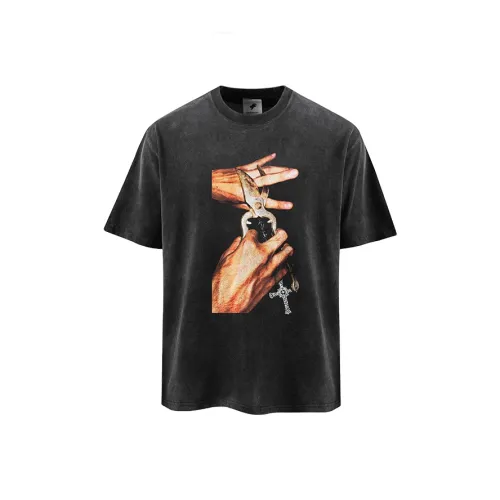 FOR FEAR THAT Промытый черный Унисекс T-рубашки