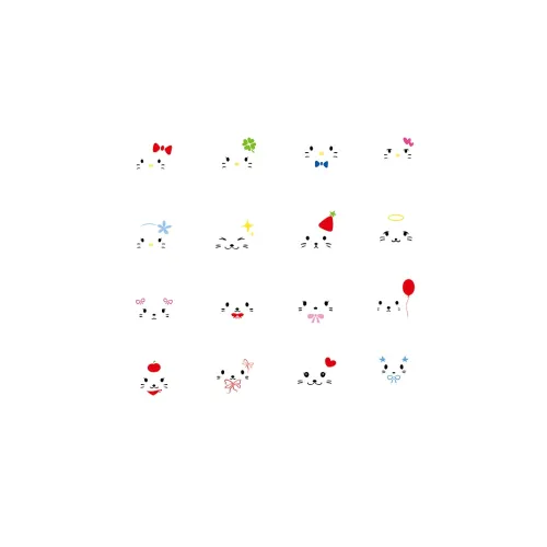 QINGSHANQIHAI Милый Кошка Веселье Лицо Временные Татуировки Наклейка Татуировка