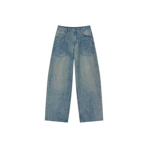 JOPPTI Blue Women's Jeans JOPPTI Синий Женские Джинсы