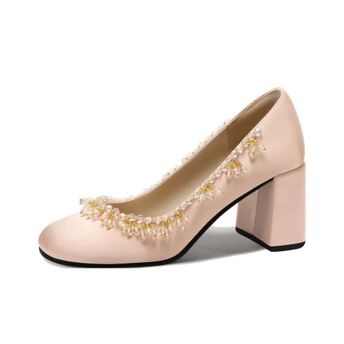 Lily Wei Liantin Dustin Грубый каблук Высокие каблуки Женские Розовый